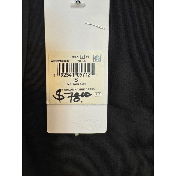 Guess Off-The-Shoulder Navine Dress Black Size S - Picture 3 of 6